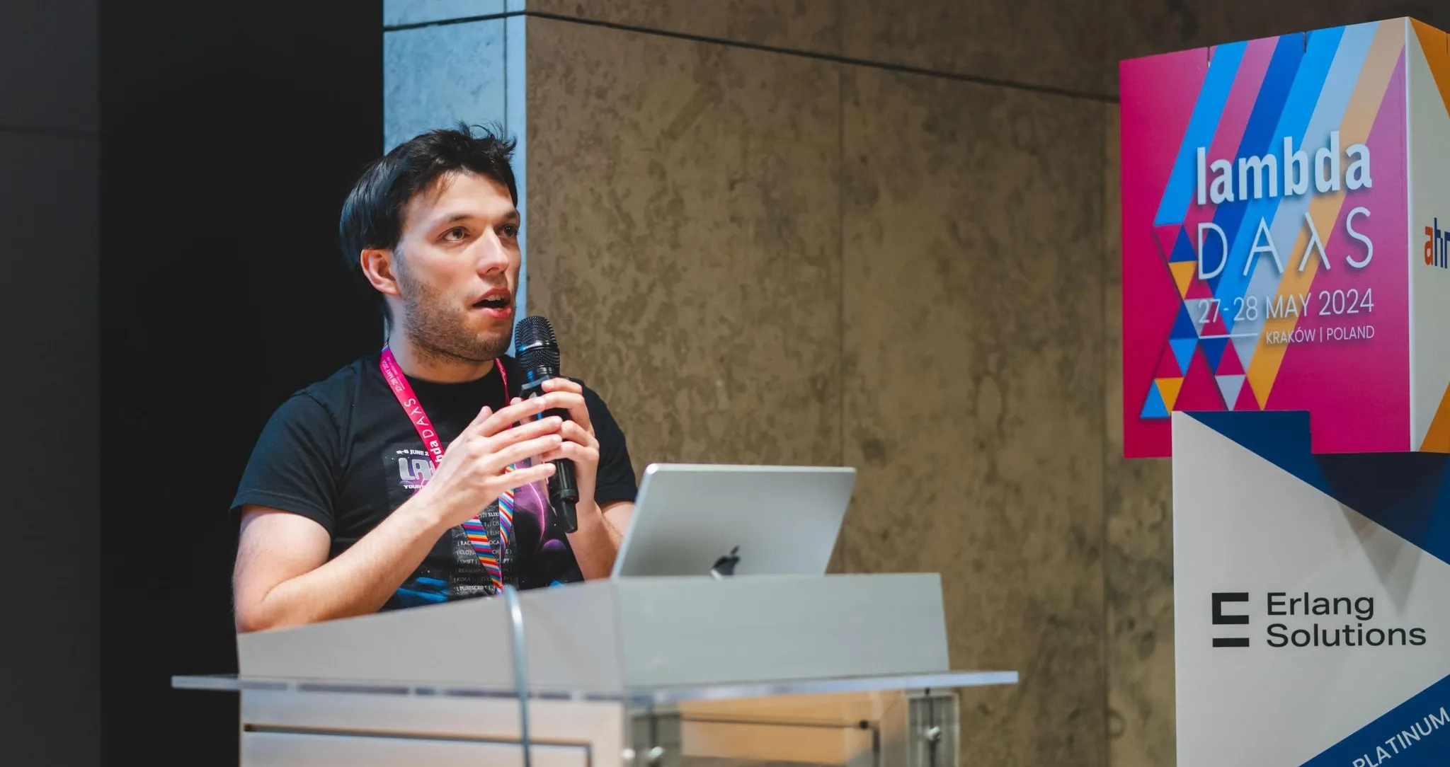 Alberto speaking at Lambda Days 2024 in Kraków